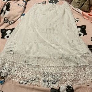 White Maxi Skirt from Decorated Originals.